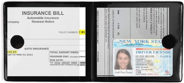 Car Registration and Insurance Card Holder, Vehicle Glove Box Car Organizer, Interior Car Accessories for Documents, Cards, License - 2 Pack - Image 4