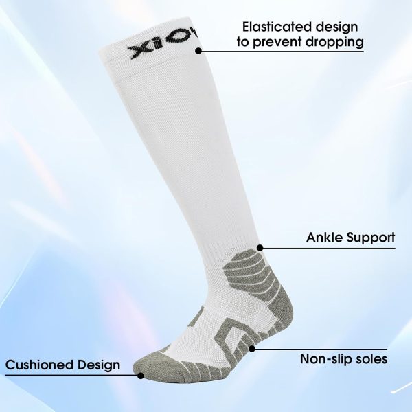 XIOVI Soccer Socks for adults Team Sport Circulation Support Socks Preventing Cramps Sports Outfit-1 Pairs - Image 2