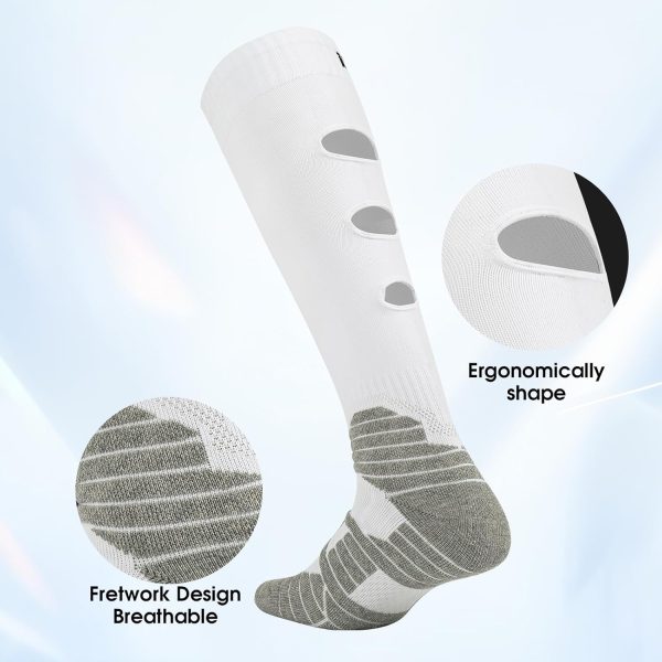 XIOVI Soccer Socks for adults Team Sport Circulation Support Socks Preventing Cramps Sports Outfit-1 Pairs - Image 3